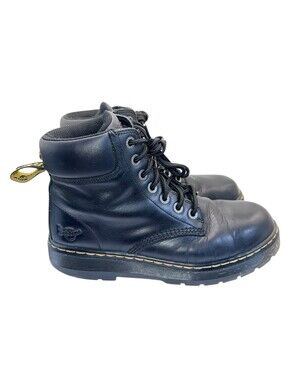 Mens Size 8 Dr Martens Industrial Boot M ASTM F2413-11 Black Leather Steel Toe